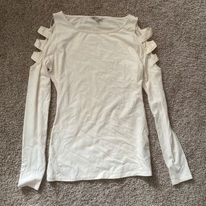 NWT cream cutout top from Macys